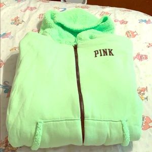 VS PINK reversible Sherpa jacket size LG